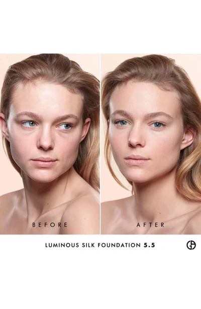 Shop Giorgio Armani Luminous Silk Foundation In No. 5.5