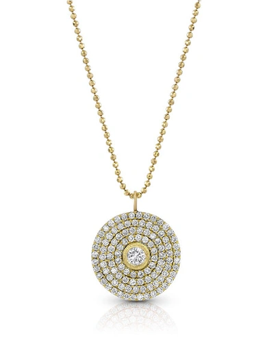 Shop Dominique Cohen 18k Gold Mosaic Diamond Pendant Necklace (large)
