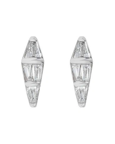 Shop Nikos Koulis Spectrum 18k White Gold Diamond Post Earrings
