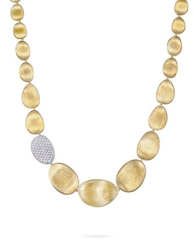 Shop Marco Bicego Diamond Lunaria 18k Gold Necklace, 18"l