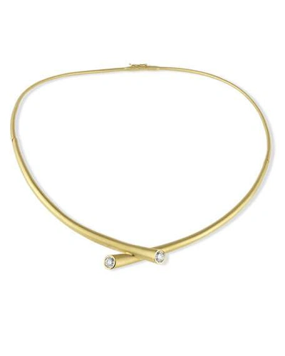 Shop Carelle 18k Gold Collar Necklace With Diamonds