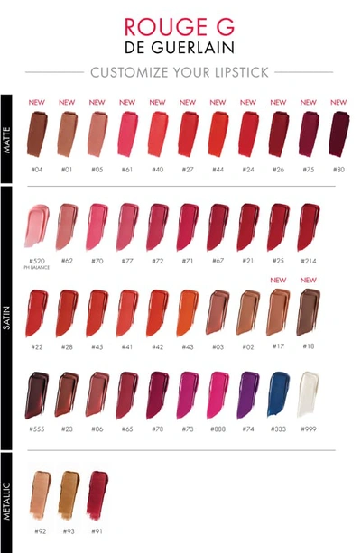 Shop Guerlain Rouge G Customizable Lipstick Shade In No. 17 / Satin