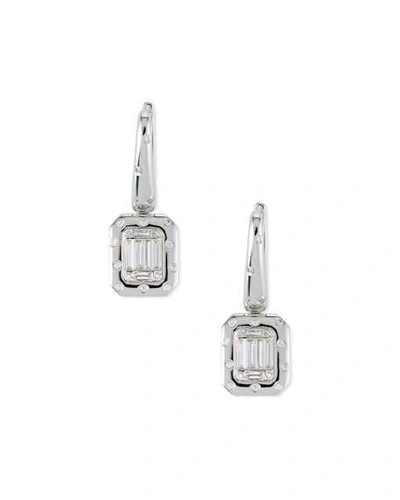 Shop Andreoli 18k Baguette Diamond Drop Earrings