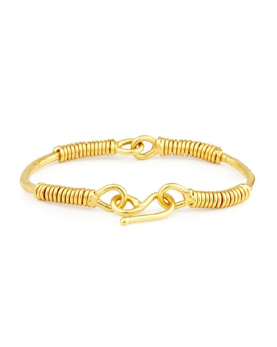 Shop Jean Mahie Spiraled 22k Yellow Gold Bracelet