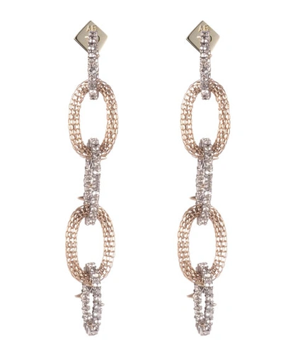 Shop Alexis Bittar Crystal Encrusted Mesh-link Dangle Earring In Gold