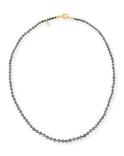 Shop Splendid Faceted Round Black Diamond Necklace, 18"