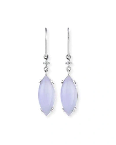 Shop David C.a. Lin Lavender Jadeite Marquis Drop Earrings