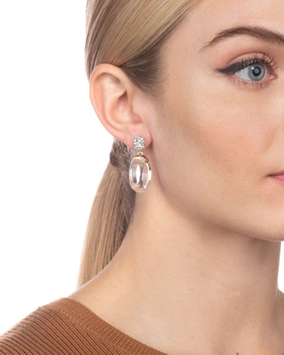 Shop Alexis Bittar Domed Circle Drop Earrings In Clear
