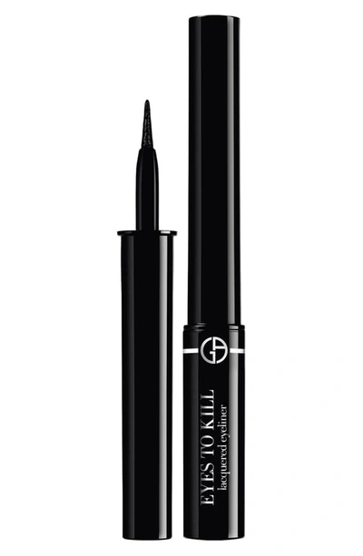 Shop Giorgio Armani Eyes To Kill Lacquered Liquid Eyeliner In Ultra-black