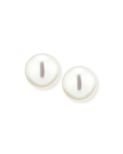 Shop Linda Bergman Freshwater Pearl Button Stud Earrings, 10-10.5mm