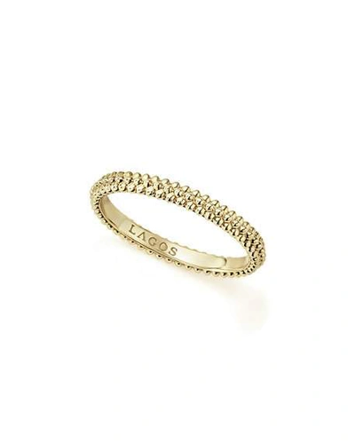 Shop Lagos 18k Caviar Micro Bead Stack Ring