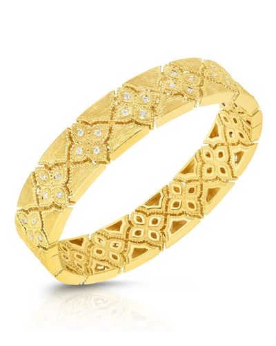 Shop Roberto Coin Venetian Princess 18k Gold Diamond Bangle