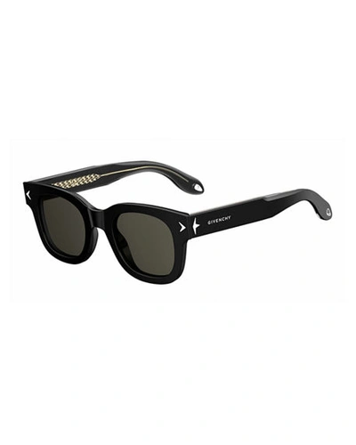 Shop Givenchy Square Acetate Sunglasses In Black