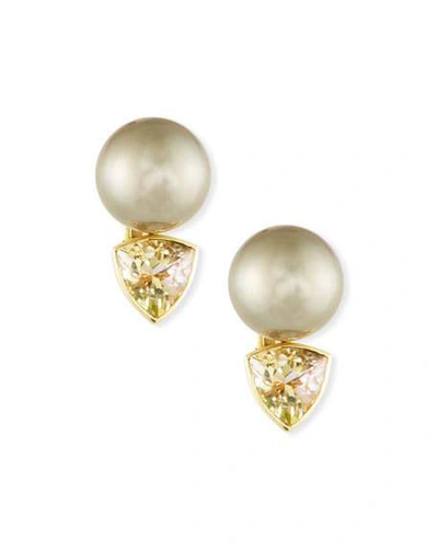 Shop Assael 18k Tahitian Pearl & Tourmaline Clip-on Earrings