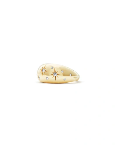 Shop David Yurman 11mm Pure Form 18k Gold Diamond Star Ring