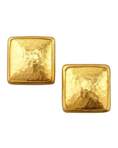 Shop Gurhan Amulet 24k Gold Square Stud Earrings
