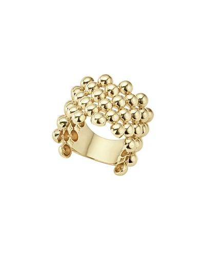 Shop Lagos 18k Gold Caviar Wide Band Ring