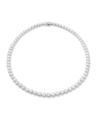 Shop 64 Facets 18k White Gold Graduating Diamond Tennis Necklace, 16"l