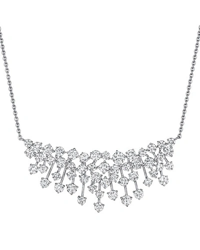 Shop Hueb Luminus 18k White Gold Diamond Bib Necklace