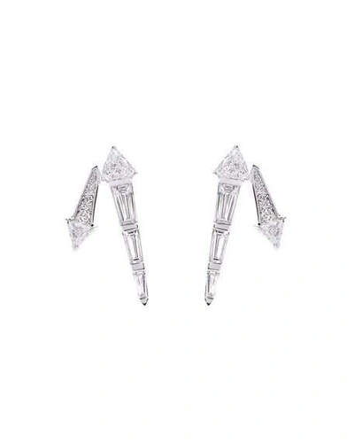 Shop Nikos Koulis Energy 18k White Gold Diamond Stud Earrings