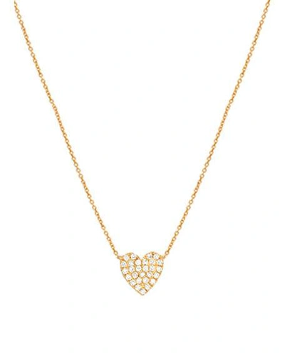 Shop Zoe Lev Jewelry 14k Gold Diamond Heart Necklace