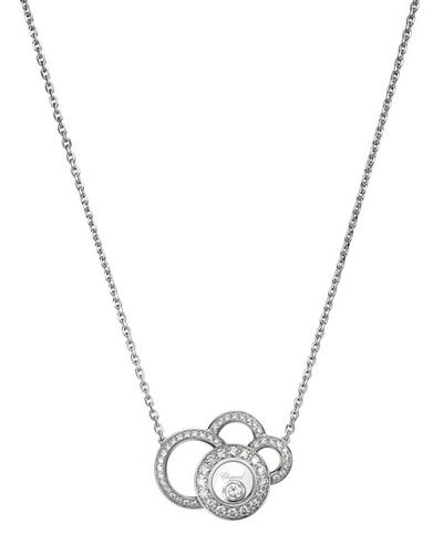 Shop Chopard Happy Dreams Necklace With Diamonds In 18k White Gold