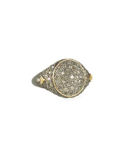 Shop Armenta Old World Diamond Pave Signet Ring In Gold