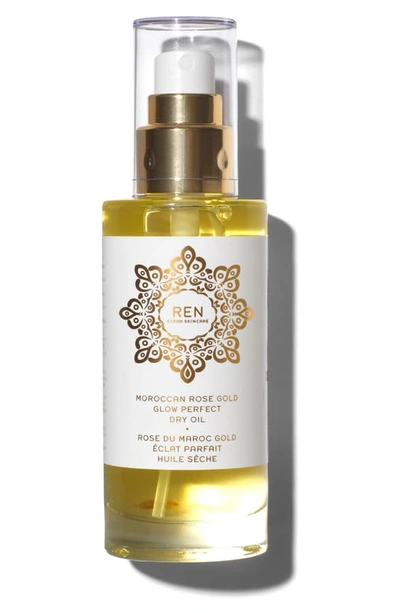Shop Ren Moroccan Rose Gold Glow Perfect Dry Oil