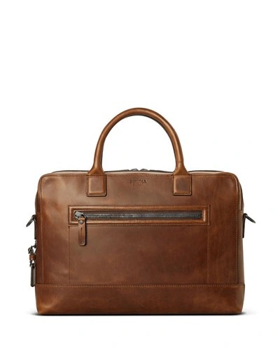 Shop Shinola Men's Bedrock Embossed Harness Briefcase In Light Brown