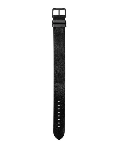 Shop Tom Ford Medium Calf Hair Leather Strap In Black