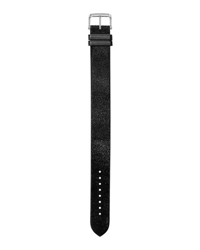 Shop Tom Ford Medium Calf Hair Leather Strap In Black