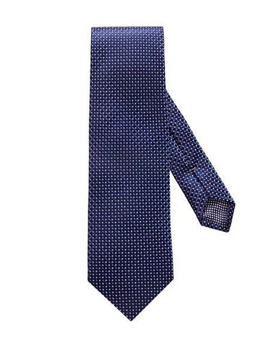 Shop Eton Micro Circle Silk Tie, Navy