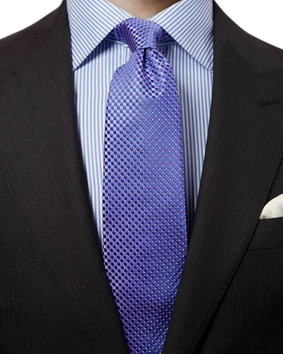 Shop Eton Micro-circle Silk Tie, Purple