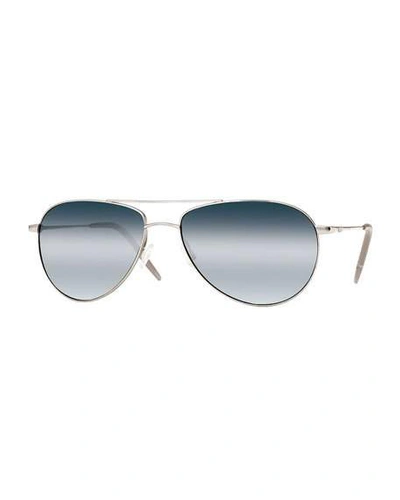 Shop Oliver Peoples Benedict 59 Aviator Sunglasses
