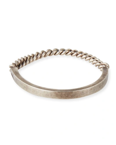 Shop M Cohen Men's Catena Cuff %26 Chain Bracelet In Silver