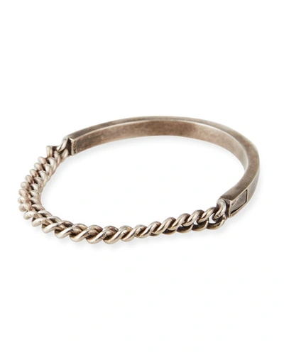 Shop M Cohen Men's Catena Cuff %26 Chain Bracelet In Silver