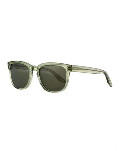 Shop Barton Perreira Men's Coltrane Square Acetate Polarized Sunglasses, Green