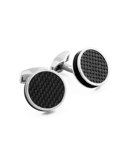 Shop Tateossian Silver-plated Carbon Cuff Links