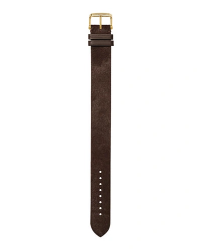 Shop Tom Ford Medium Calf Hair Leather Strap In Brown