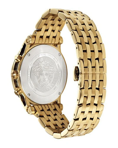 Shop Versace Men's Sport Tech Chronograph Bracelet Watch In Gold