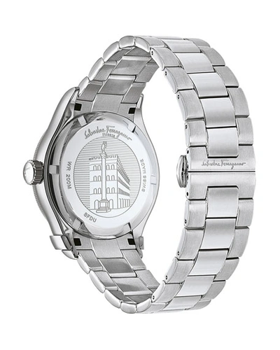 Shop Ferragamo Men's 1898 Sport Stainless Steel Watch In Silver