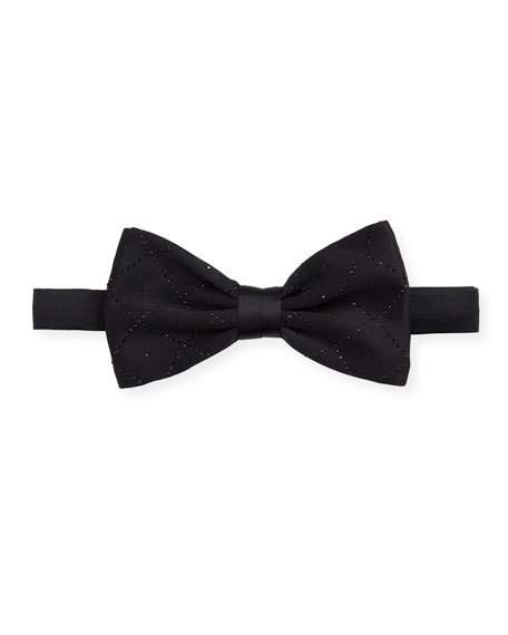 Stefano Ricci Tonal Crystal Bow Tie In Black | ModeSens