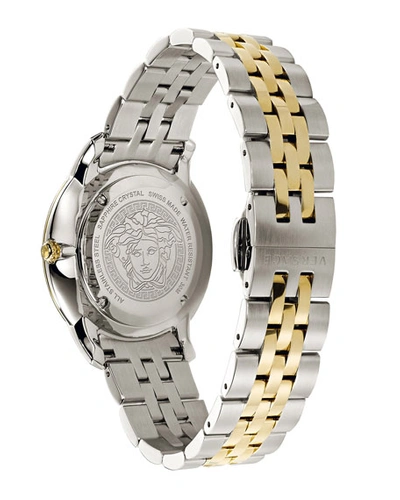 Shop Versace Men's Urban Bracelet Watch W/ Gold Ip Trim In Silver