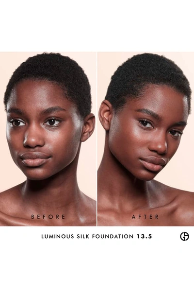 Shop Giorgio Armani Luminous Silk Foundation In No. 13.5