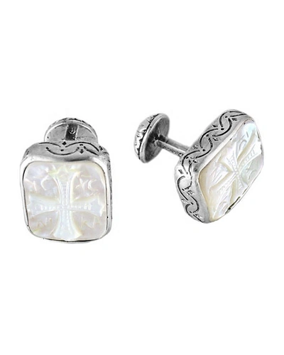 Shop Konstantino Color Classics Sterling Silver Mother-of-pearl Cross Cuff Links
