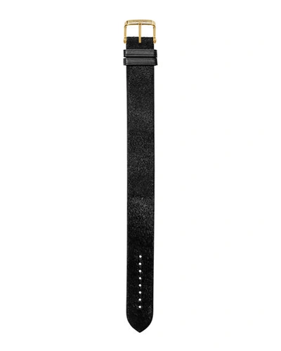 Shop Tom Ford Large Calf Hair Leather Strap In Black