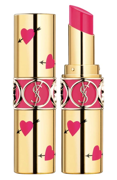 Shop Saint Laurent Heart And Arrow Rouge Volupte Shine Collector Oil-in-stick Lipstick In 49 Rose Saint Germain