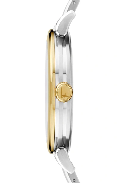 Shop Ferragamo Feroni Bracelet Watch, 40mm In Silver/ Gold