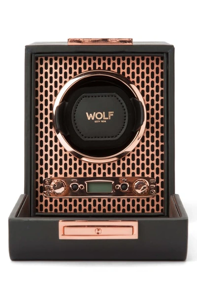 Shop Wolf Axis Single Watch Winder - Black In Copper