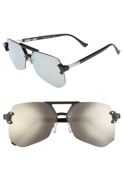Shop Grey Ant Yesway 60mm Sunglasses - Silver Lens/ Silver Hardware